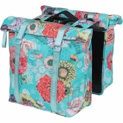 Basil Bloom Field Dubbele Fietstas 35L MIK - Blauw