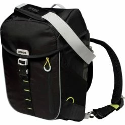 Basil Miles Daypack Enkele Fietstas Zwart/Lime - 14L