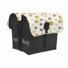 Beck Tassen Beck Dubbele Fietstas 35L Paws - Zwart/Wit