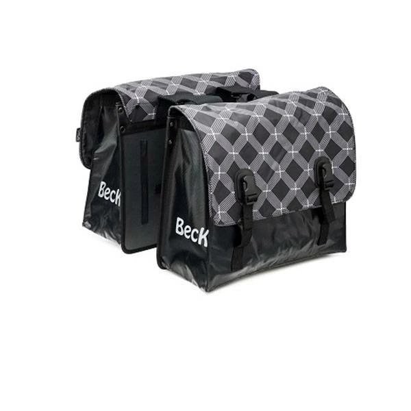 Beck Tassen Beck Dubbele Fietstas Classic 46L - Black Diamonds 3 Beck Tassen Beck Dubbele Fietstas Classic 46L - Black Diamonds