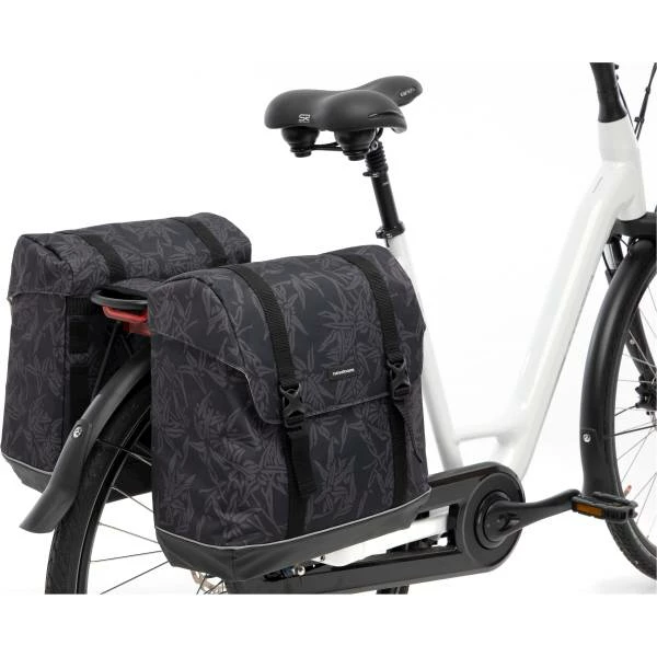 New Looxs Alba Dubbele Fietstas 42L - Bamboo Zwart 6 New Looxs Alba Dubbele Fietstas 42L - Bamboo Zwart – Image 4