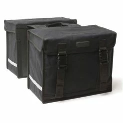 New Looxs Dubbele Fietstas 46L Canvas - Zwart -Beck Tassen Soldes new looxs dubbele fietstas 46l canvas zwart 8714827014004 1 l