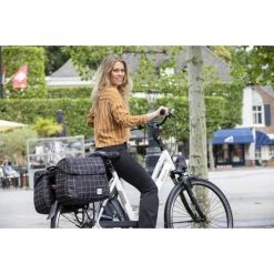 New Looxs Joli Dubbele Fietstas 34L - Blue Stripe -Beck Tassen Soldes new looxs joli dubbele fietstas 34l blue stripe 8714827982310 4 l