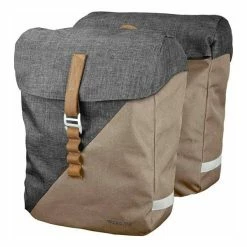 Racktime Heda Dubbele Fietstas 24.5 Liter - Grijs/Beige