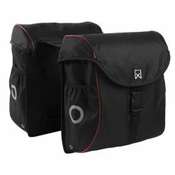 Willex 300 Dubbele Fietstas 38L - Zwart/Rood
