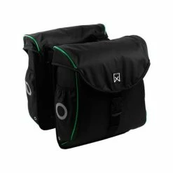 Willex 300 Flexi Dubbele Fietstas 24L - Zwart/Groen