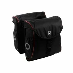 Willex 300 Flexi Dubbele Fietstas 24L - Zwart/Rood