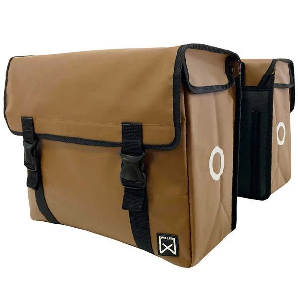 Willex Bisonyl Dubbele Fietstas 30L - Bruin 4 Willex Bisonyl Dubbele Fietstas 30L - Bruin – Image 2