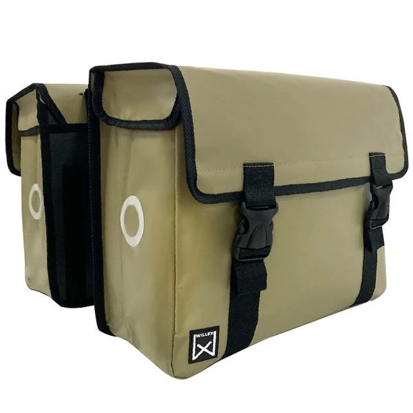 Willex Bisonyl Dubbele Fietstas 30L - Groen 3 Willex Bisonyl Dubbele Fietstas 30L - Groen