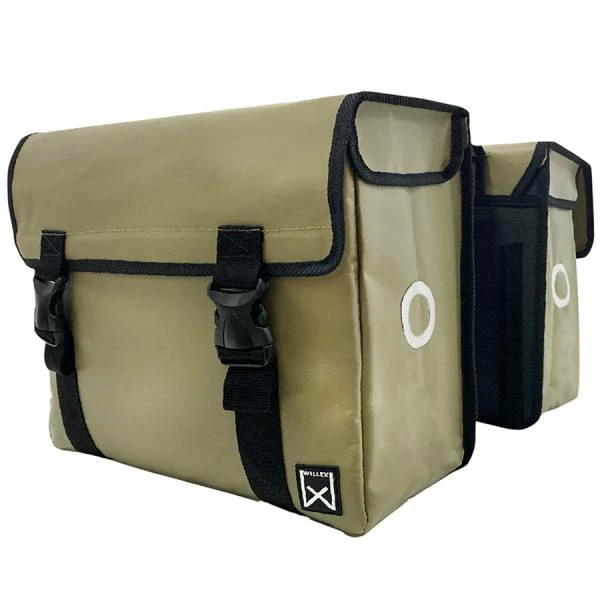 Willex Bisonyl Dubbele Fietstas 30L - Groen 4 Willex Bisonyl Dubbele Fietstas 30L - Groen – Image 2