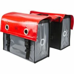 Willex Bisonyl Dubbele Fietstas 52L - Mat Donkergrijs/Rood -Beck Tassen Soldes willex bisonyl dubbele fietstas 52l mat donkergrijs rood 5425023135129 11 l