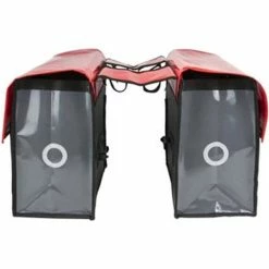 Willex Bisonyl Dubbele Fietstas 52L - Mat Donkergrijs/Rood -Beck Tassen Soldes willex bisonyl dubbele fietstas 52l mat donkergrijs rood 5425023135129 2 l