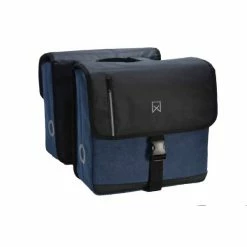 Willex Business Dubbele Fietstas 30L - Zwart/Blauw