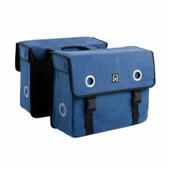 Willex Canvas Dubbele Fietstas 30L - Blauw