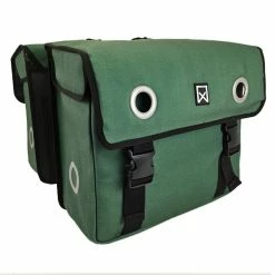 Willex Canvas Dubbele Fietstas 46L - Groen