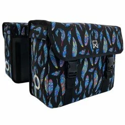 Willex Dubbele Fietstas 34L Feather - Zwart/Multicolor