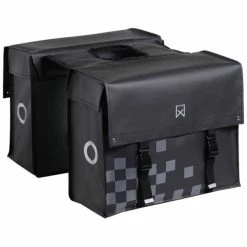 Willex Dubbele Fietstas Bisonyl Mat Zwart 46L