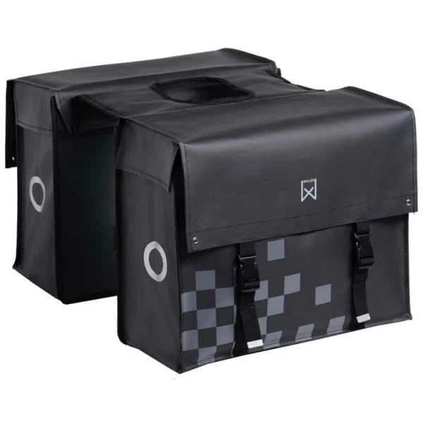 Willex Dubbele Fietstas Bisonyl Mat Zwart 46L 3 Willex Dubbele Fietstas Bisonyl Mat Zwart 46L