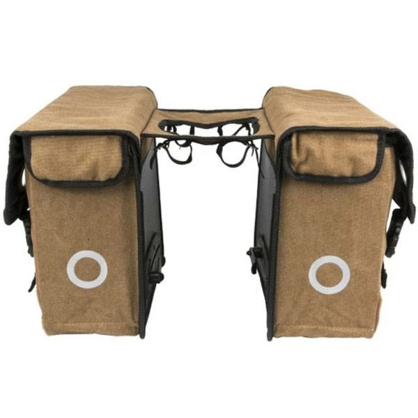 Willex Dubbele Fietstas Canvas 30 Liter - Bruin 5 Willex Dubbele Fietstas Canvas 30 Liter - Bruin – Image 3