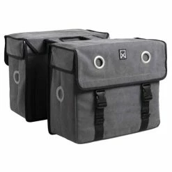 Willex Dubbele Fietstas Canvas 52 Liter - Grijs