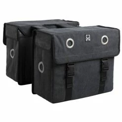 Willex Dubbele Fietstas Canvas 52 Liter - Zwart