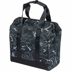 Basil Grand Flower Shopper Fietstas 23L - Zwart