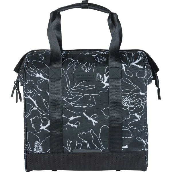 Basil Grand Flower Shopper Fietstas 23L - Zwart 4 Basil Grand Flower Shopper Fietstas 23L - Zwart – Image 2
