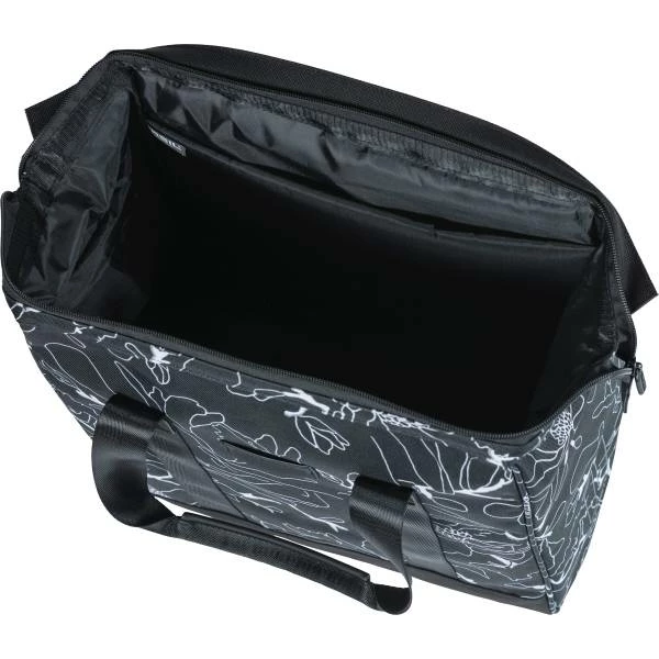 Basil Grand Flower Shopper Fietstas 23L - Zwart 8 Basil Grand Flower Shopper Fietstas 23L - Zwart – Image 6