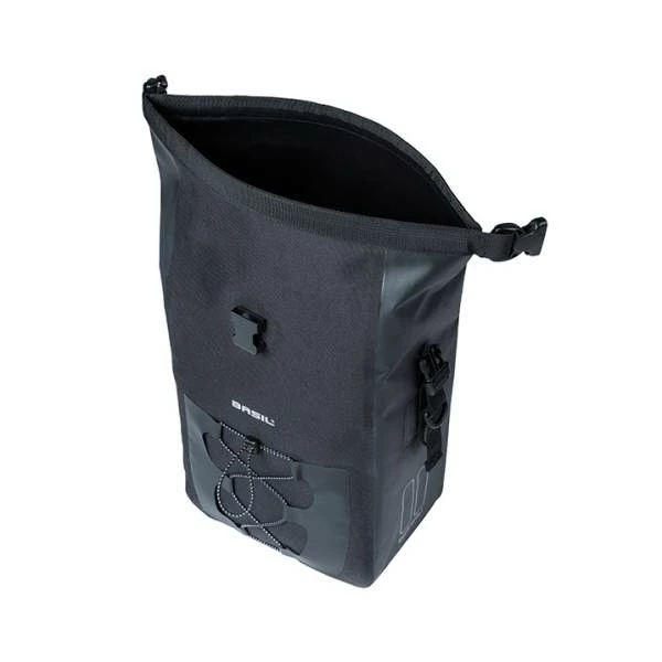 Basil Navigator Waterproof Enkele Fietstas 12-15L - Zwart 8 Basil Navigator Waterproof Enkele Fietstas 12-15L - Zwart – Image 6
