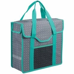 Hollandbikeshop HBS Shoppertas 15L 36x13x33cm - Grijs/Groen
