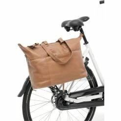 New Looxs Verla Enkele Fietstas 21L Leer - Cognac -Beck Tassen Soldes new looxs verla enkele fietstas 21l leer cognac 8714827983898 5 l