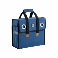 Willex Canvas Shopper Enkele Fietstas 18L - Blauw